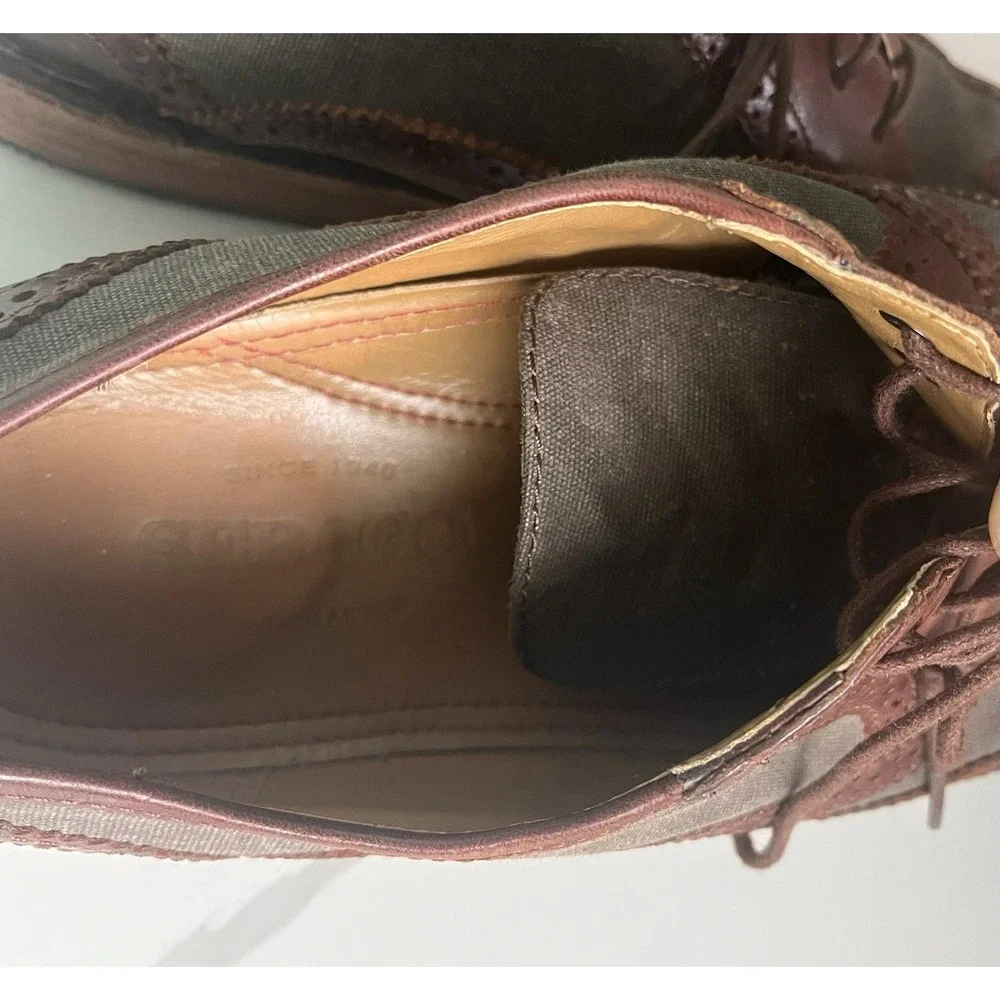 Sebago Brown‎ Brattle Wingtip Oxford Dress Shoes Adult Mens Size 9 Vibram Sole